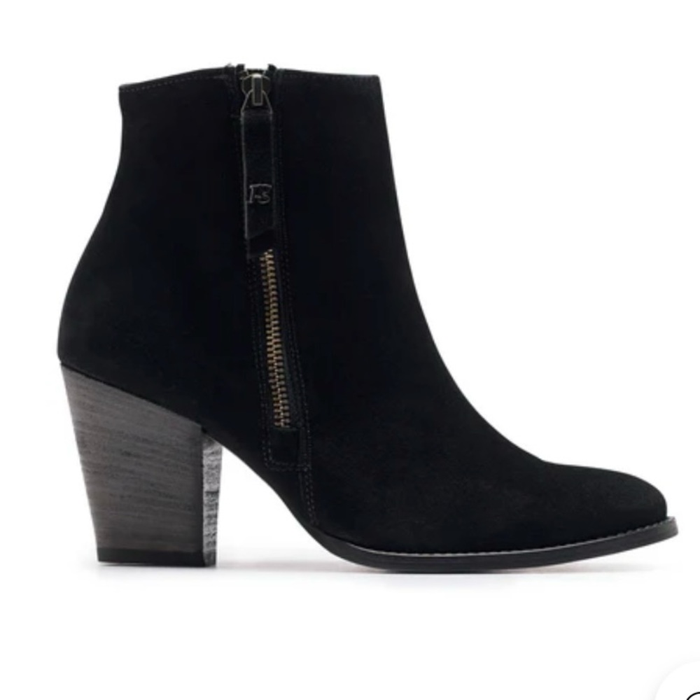Paul Green Reya Black Suede Ankle Boot AU 6.5, US 7.5
